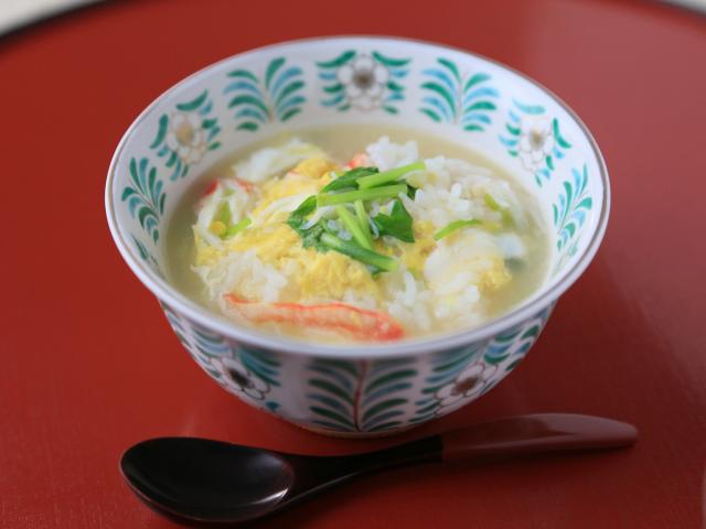 しょうが風味のカニ雑炊 Let Sガス火クッキング 大阪ガスがお届けするレシピサイト